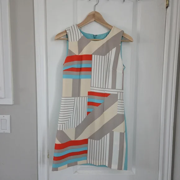 NWOT Colorful Geometric Pattern Dress - Picture 1 of 3